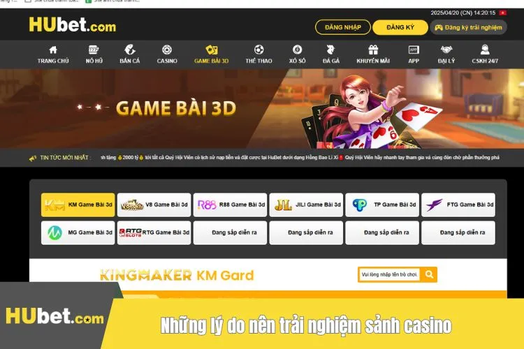 Những lý do nên trải nghiệm sảnh casino