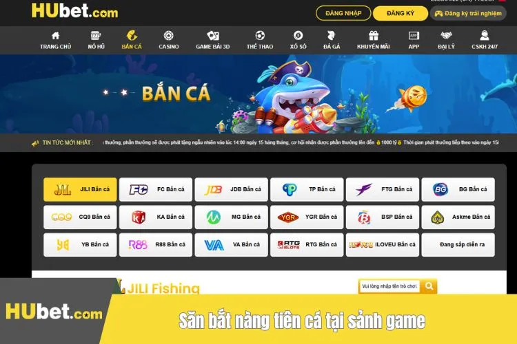 Săn bắt nàng tiên cá tại sảnh game