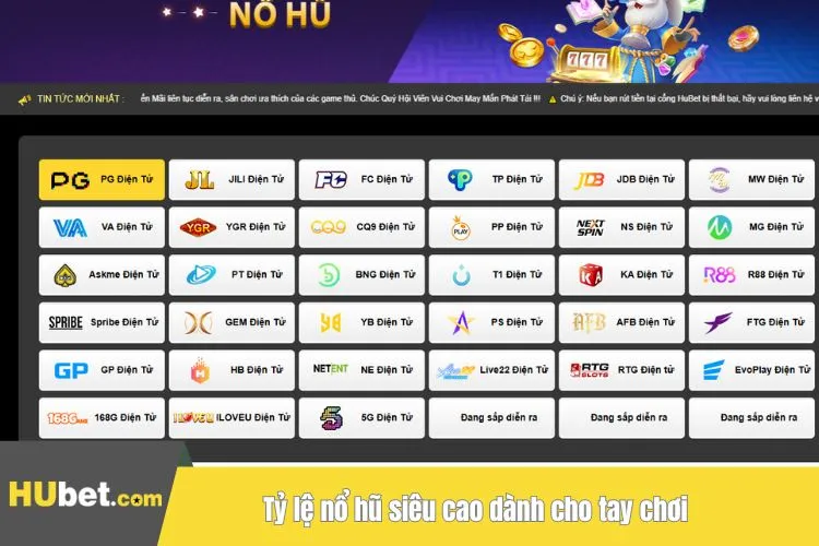 Tỷ lệ nổ hũ siêu cao dành cho tay chơi